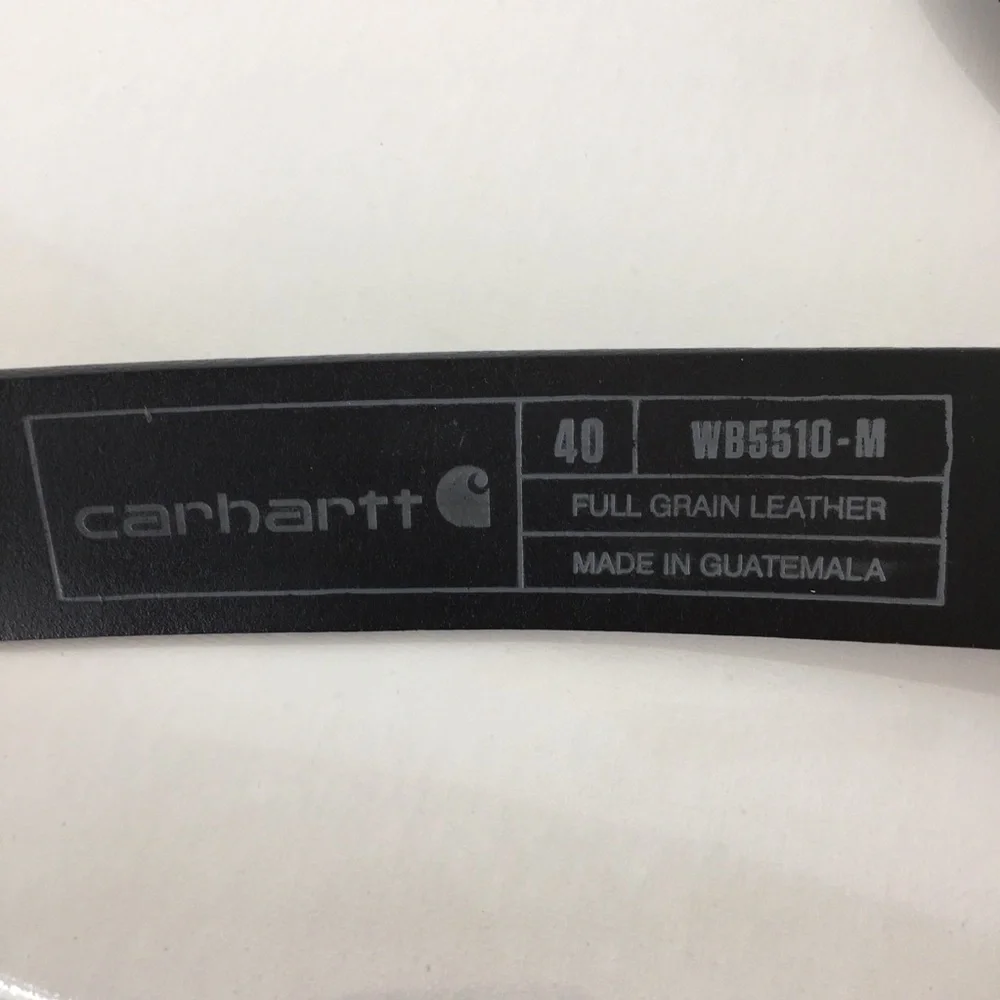 Carhartt Burnished Leather Box Buckle Belt- Black Men’s Size 40